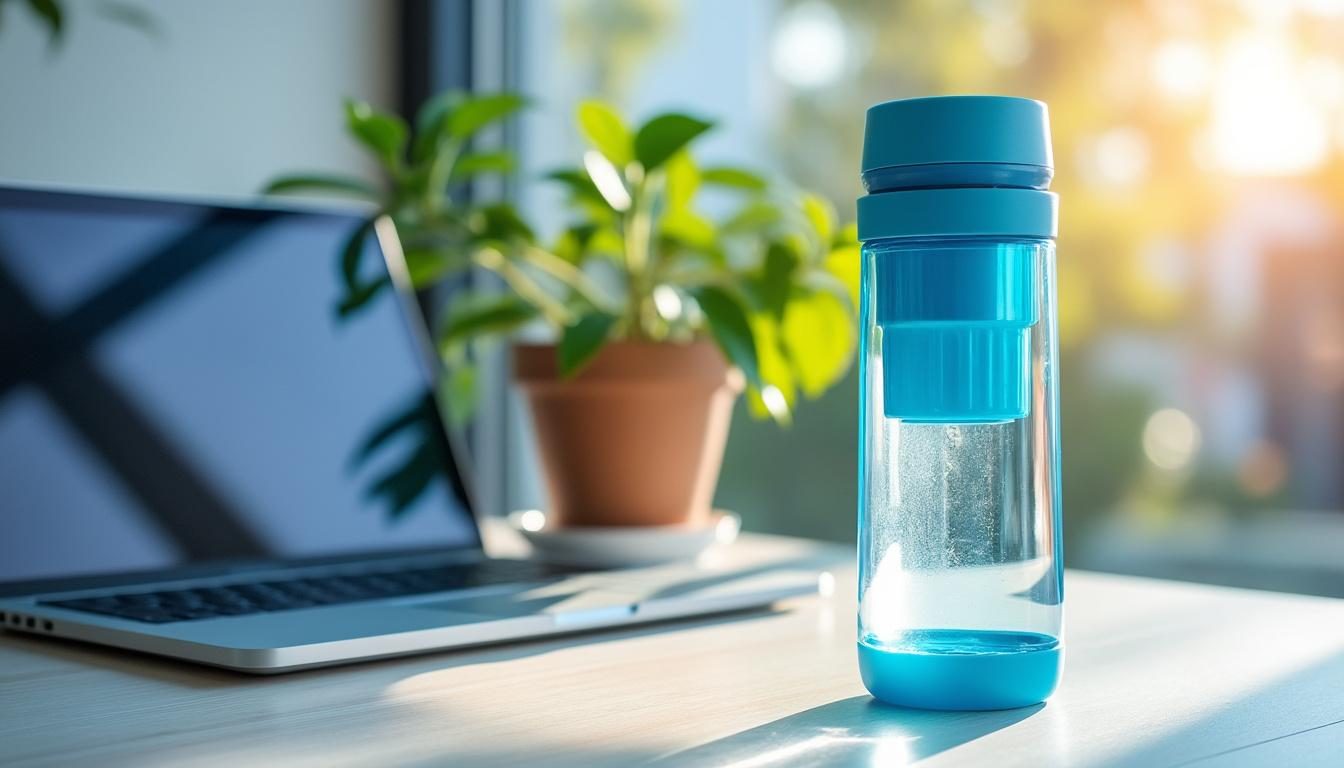 découvrez notre bouteille filtrante design, un cadeau pratique et élégant pour améliorer votre quotidien en hydratant sainement.
