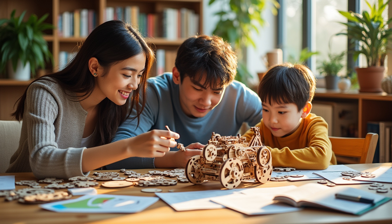 découvrez notre maquette mécanique en bois, un cadeau éducatif premium à monter soi-même pour stimuler la créativité et l'apprentissage pratique.