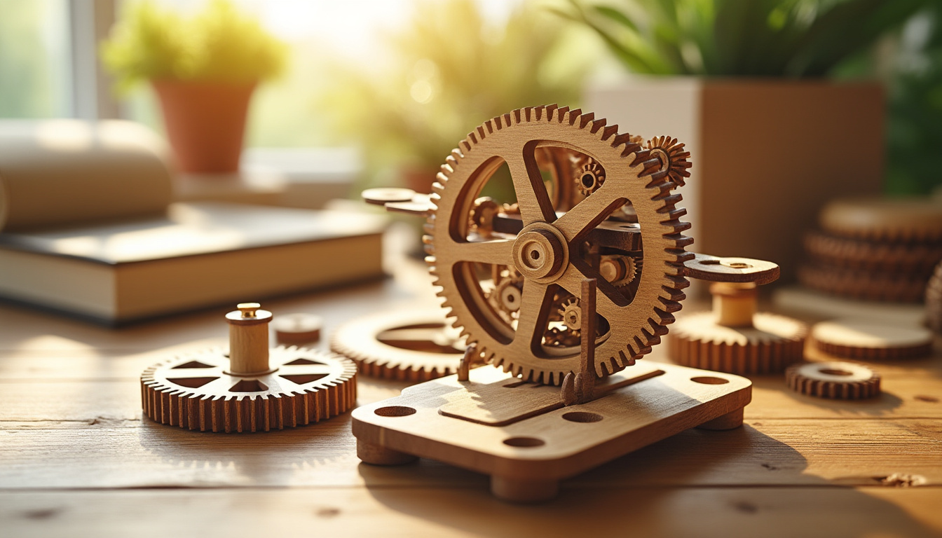 découvrez notre maquette mécanique en bois, un cadeau éducatif premium à monter soi-même, idéal pour développer la créativité et la précision tout en s'amusant.
